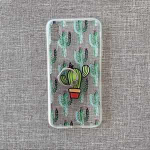 Cactus Patterned Clear Case for Iphone XS MAX